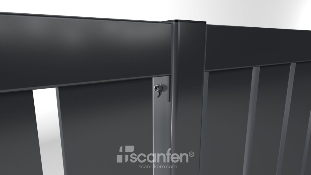 Close-up view of the ScanFen® Aluminium Fence System